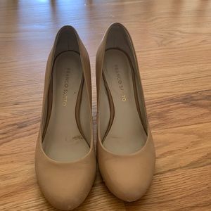 Franco Sarto nude wedges